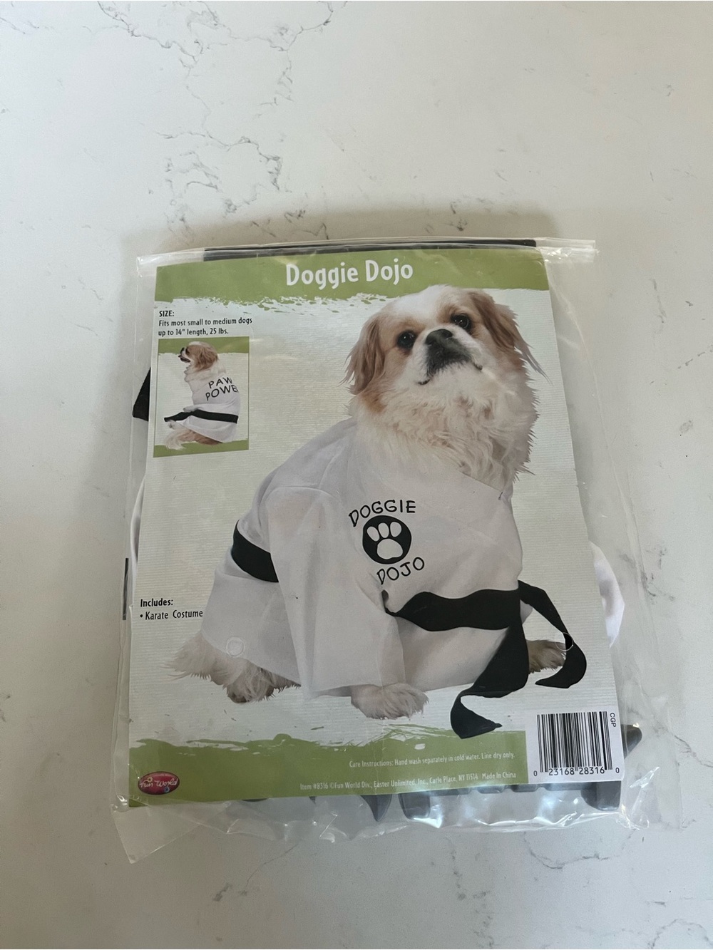 Doggie Dojo White & Black Dog Karate Costume